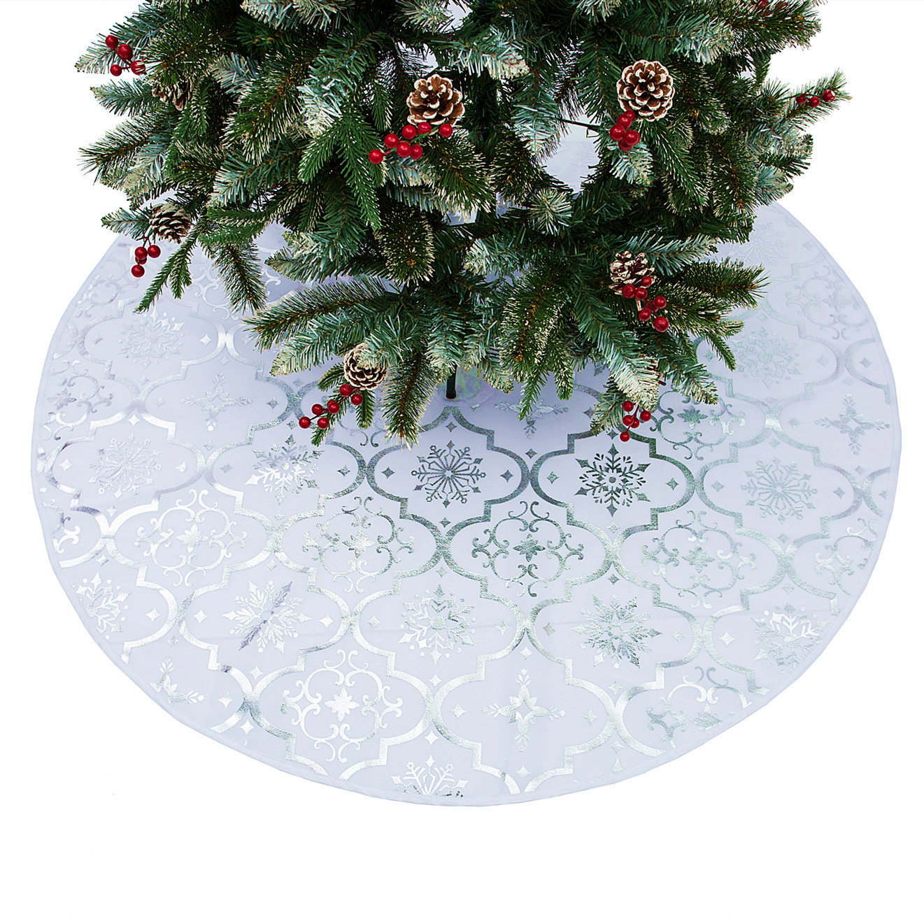New cross border Christmas tree dress Christmas tree decoration Christmas tree skirt tree bottom apron Christmas tree skirt
