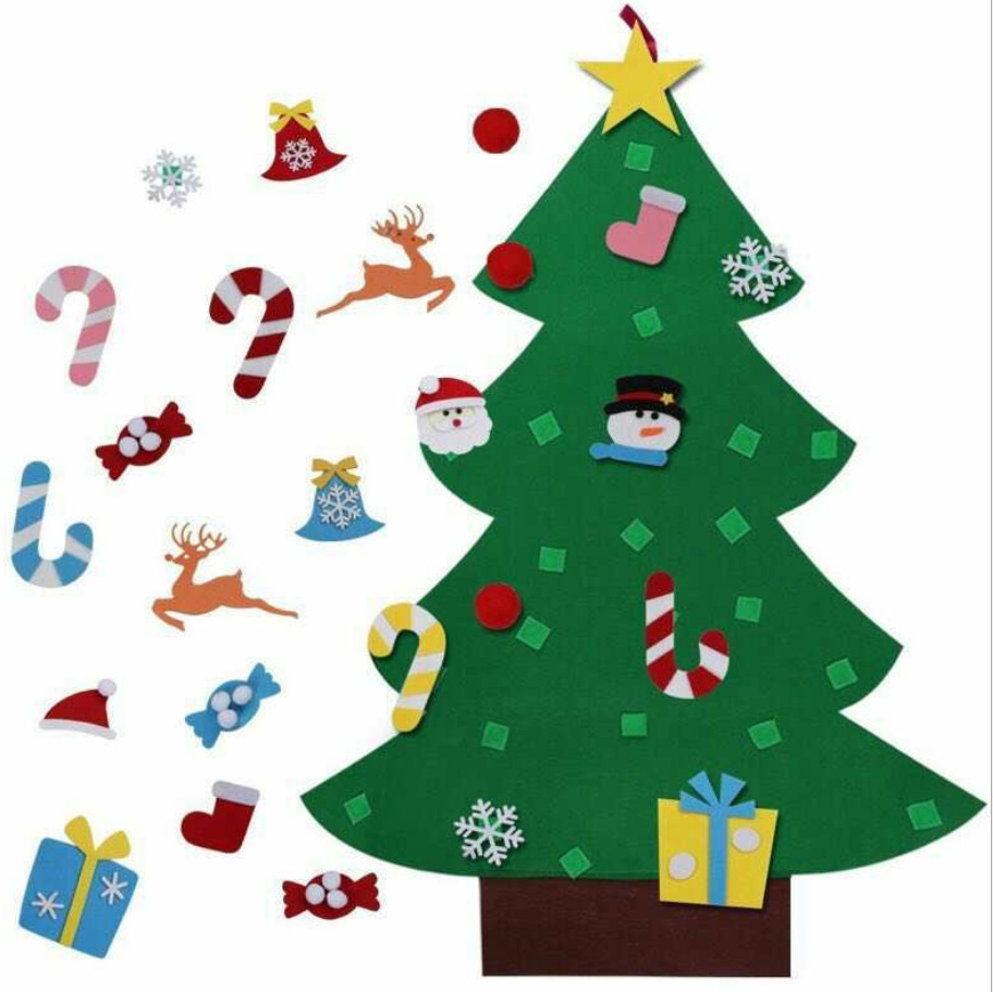 Special Felt Christmas Tree Children&#039;s Handmade Puzzle DIY Felt Cloth Christmas Tree Christmas Decoration Pendant