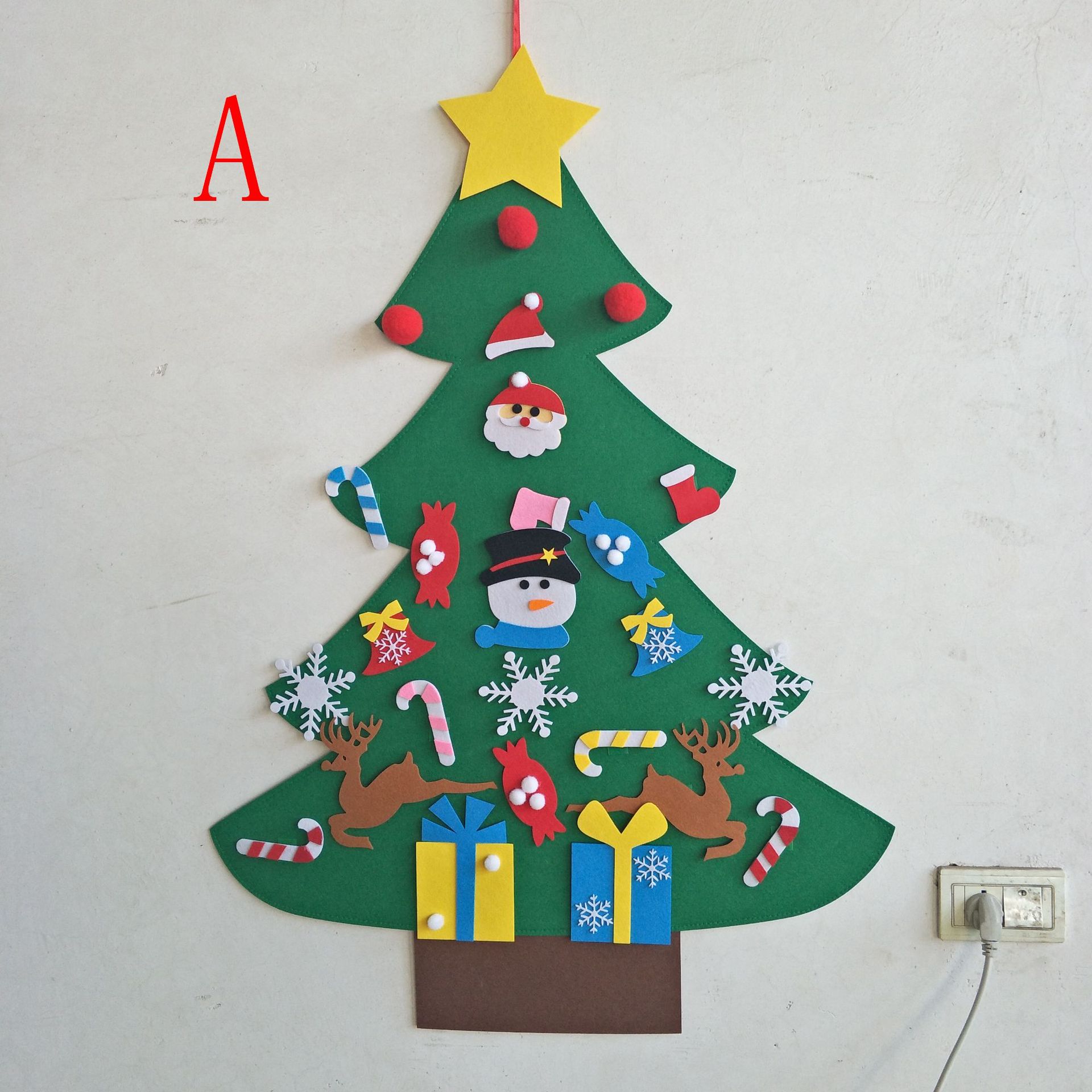Special Felt Christmas Tree Children's Handmade Puzzle DIY Felt Cloth Christmas Tree Christmas Decoration Pendant