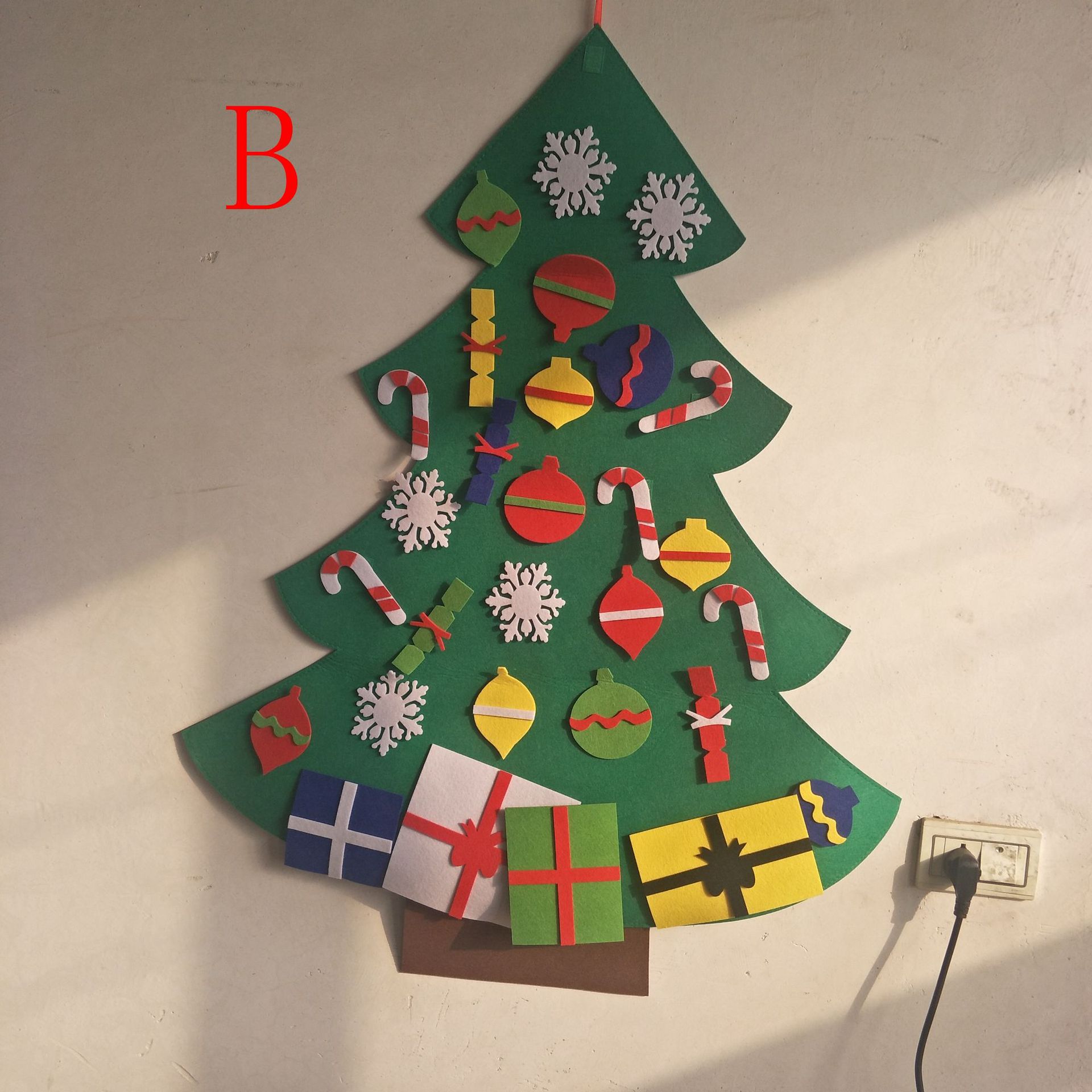 Special Felt Christmas Tree Children's Handmade Puzzle DIY Felt Cloth Christmas Tree Christmas Decoration Pendant