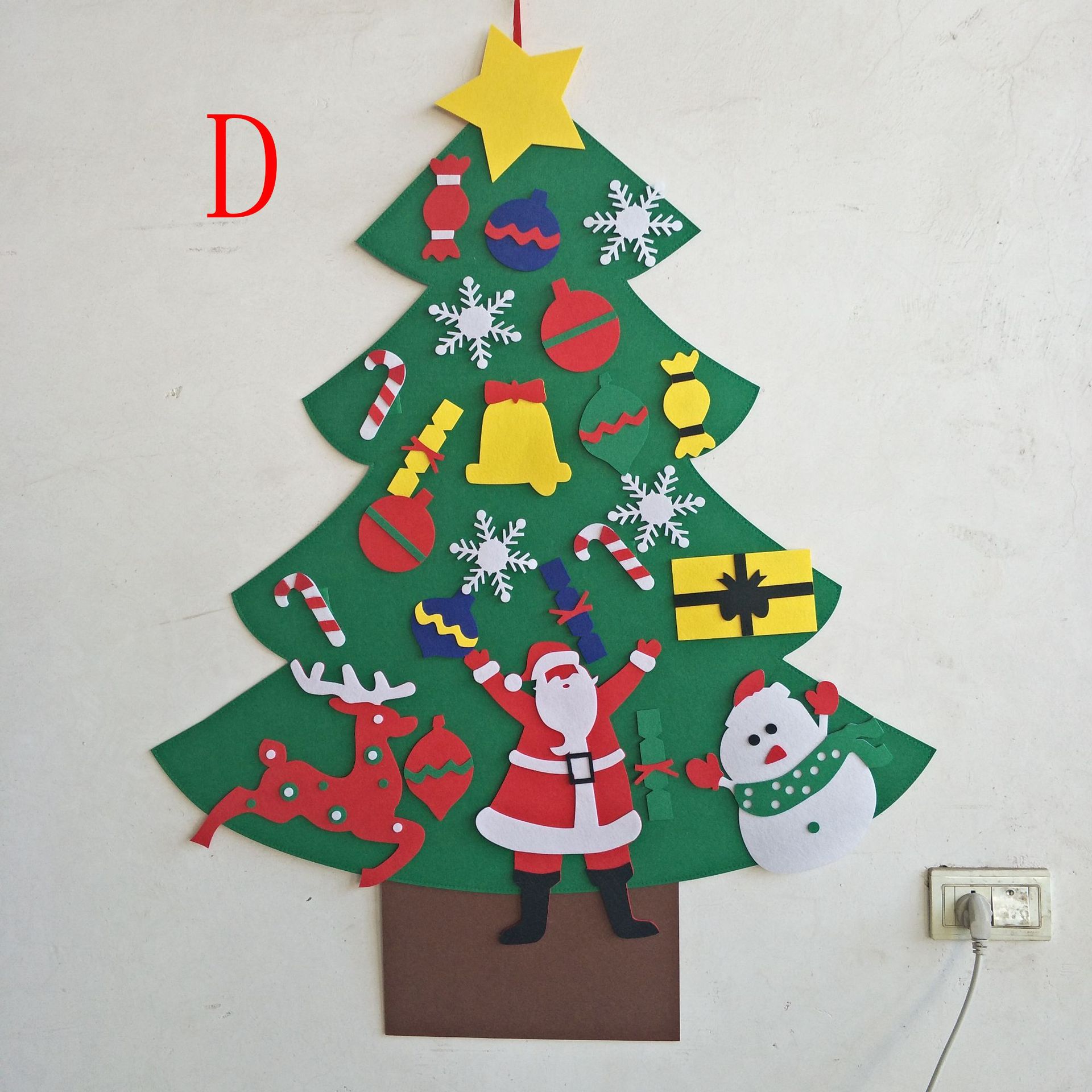 Special Felt Christmas Tree Children's Handmade Puzzle DIY Felt Cloth Christmas Tree Christmas Decoration Pendant