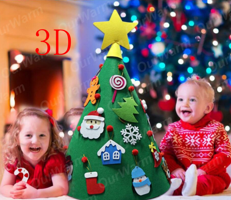 Special Felt Christmas Tree Children's Handmade Puzzle DIY Felt Cloth Christmas Tree Christmas Decoration Pendant