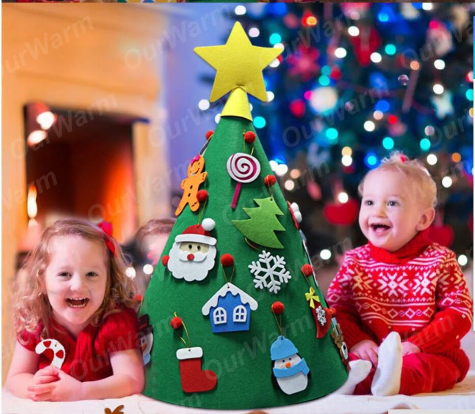 Special Felt Christmas Tree Children's Handmade Puzzle DIY Felt Cloth Christmas Tree Christmas Decoration Pendant