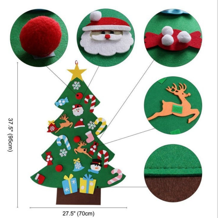 Special Felt Christmas Tree Children's Handmade Puzzle DIY Felt Cloth Christmas Tree Christmas Decoration Pendant