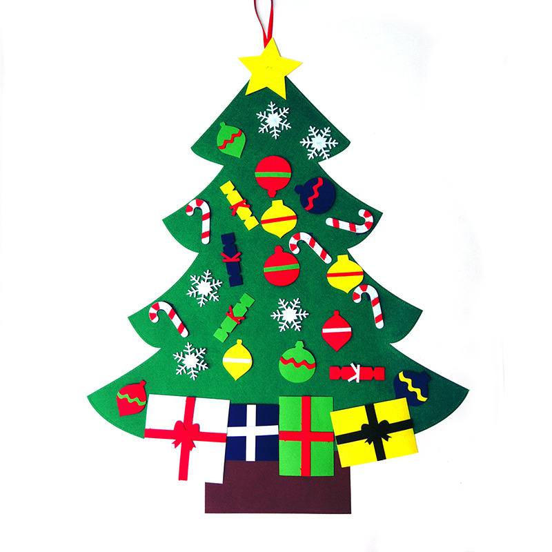 Special Felt Christmas Tree Children's Handmade Puzzle DIY Felt Cloth Christmas Tree Christmas Decoration Pendant