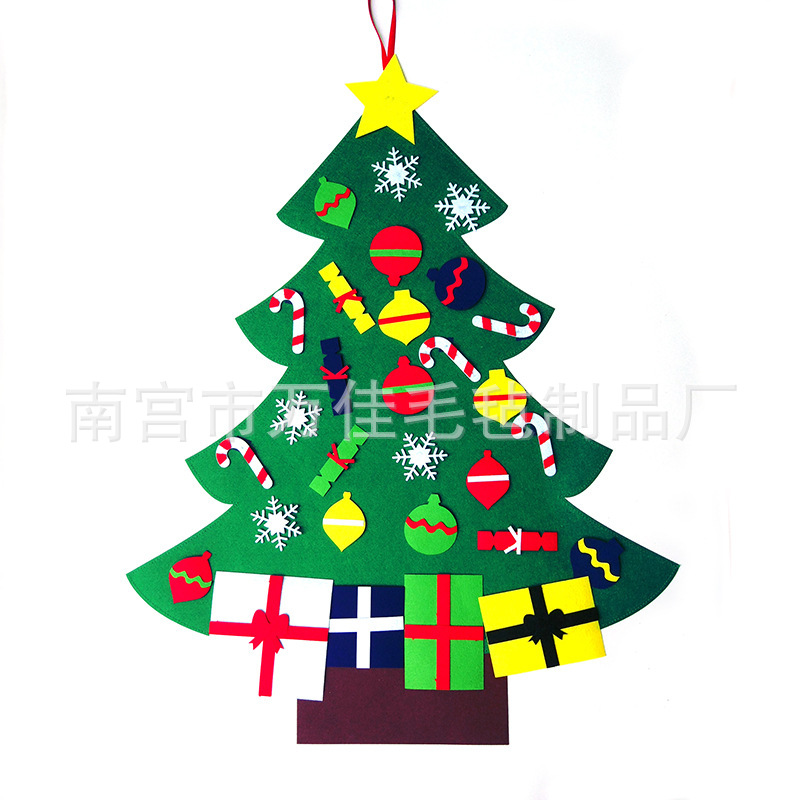 Special Felt Christmas Tree Children's Handmade Puzzle DIY Felt Cloth Christmas Tree Christmas Decoration Pendant