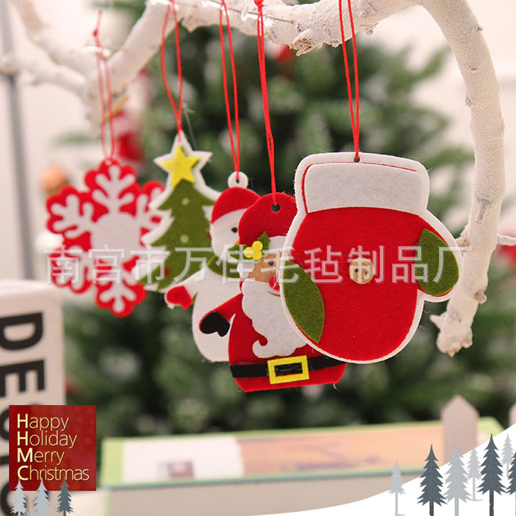 Special Felt Christmas Tree Children's Handmade Puzzle DIY Felt Cloth Christmas Tree Christmas Decoration Pendant