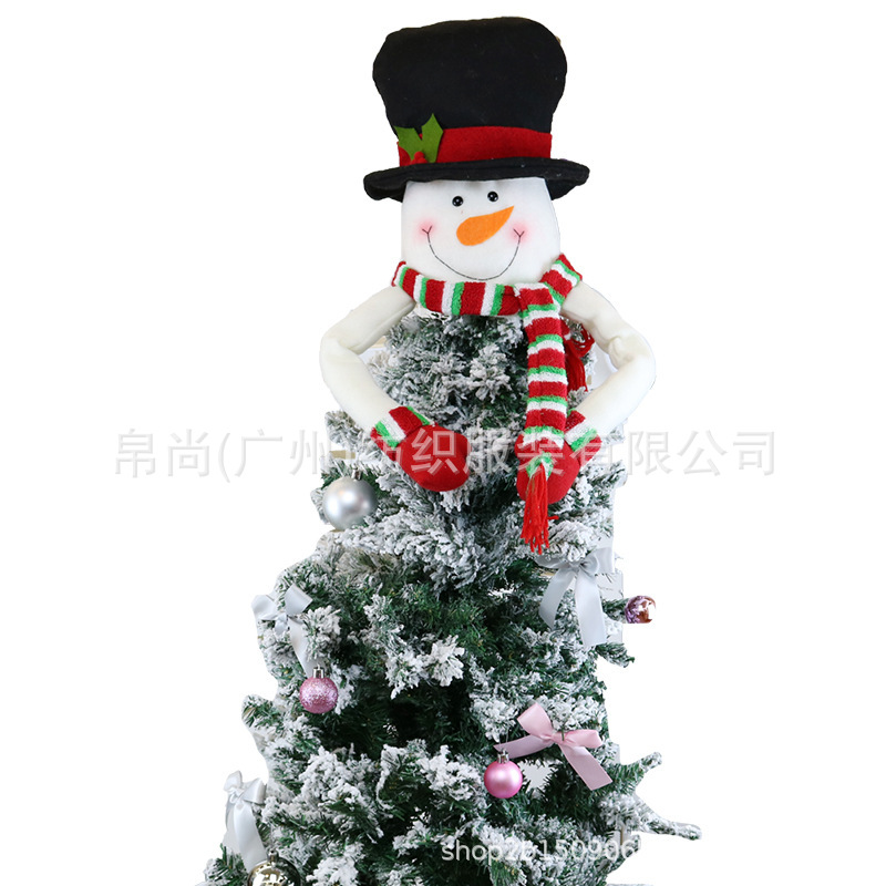 2021 Christmas Tree Top Star Elderly Snowman Decorations Christmas Supplies Felt Christmas Tree Hat Hanging Decorations