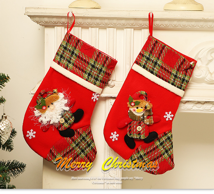 Christmas Gift Adult and Children Gift Socks Hanging Decoration Dress up Party Atmosphere Christmas Decoration Christmas Stockings