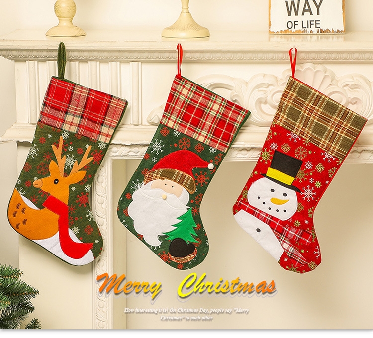 Christmas Gift Adult and Children Gift Socks Hanging Decoration Dress up Party Atmosphere Christmas Decoration Christmas Stockings