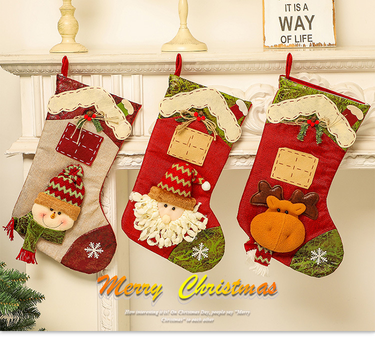 Christmas Gift Adult and Children Gift Socks Hanging Decoration Dress up Party Atmosphere Christmas Decoration Christmas Stockings