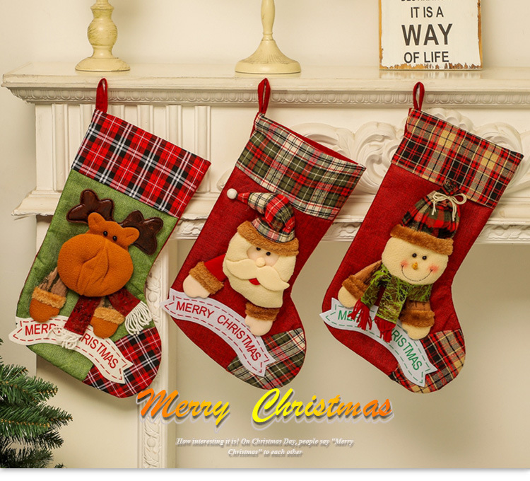 Christmas Gift Adult and Children Gift Socks Hanging Decoration Dress up Party Atmosphere Christmas Decoration Christmas Stockings