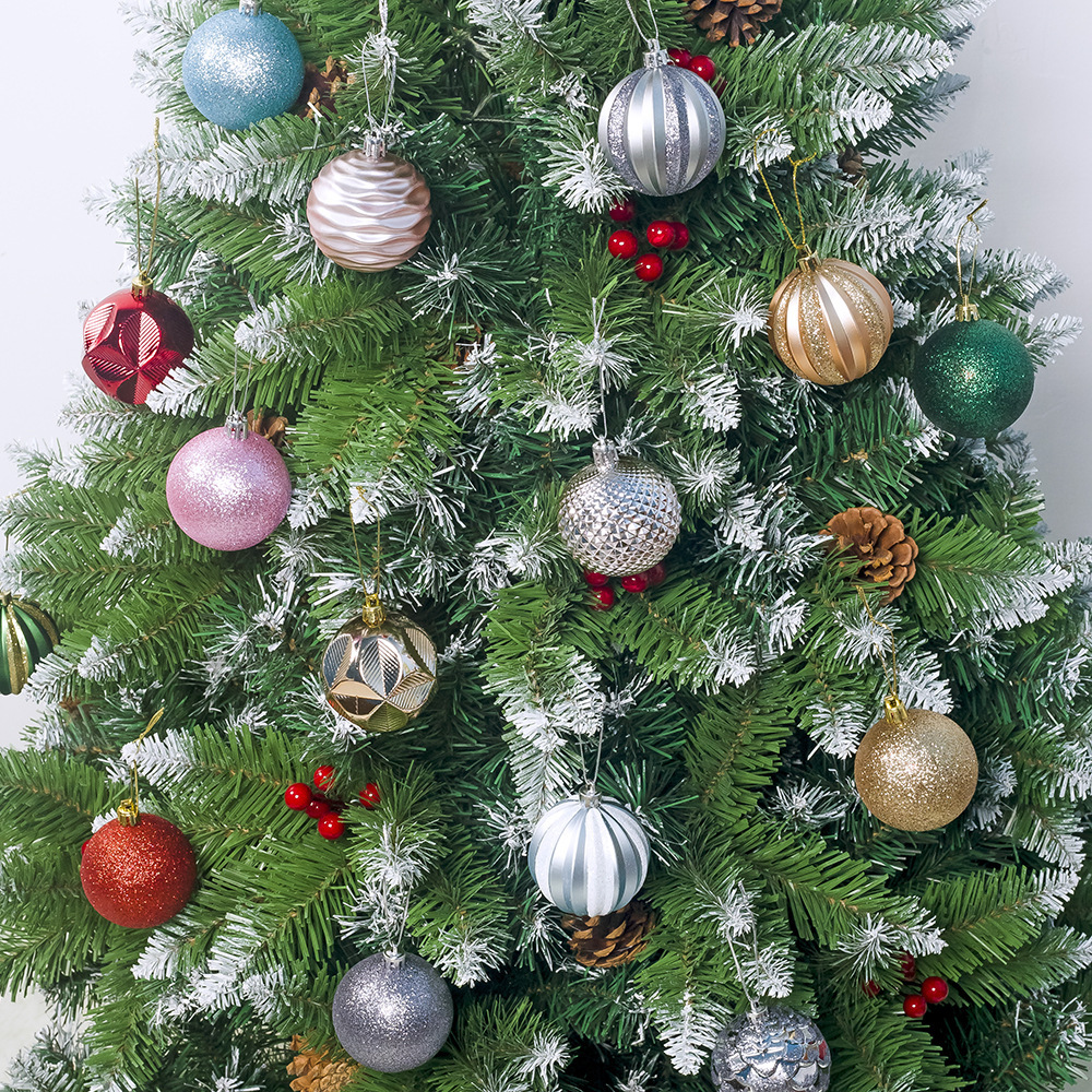 Christmas Tree Popular Pendant Christmas Supplies Gift Decoration Color Ball 6cm12 Boxed PVC Christmas Display Ball
