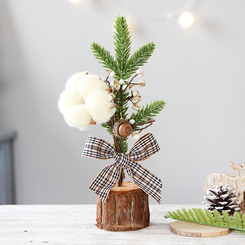 christmas tree 25cm Christmas Decorations Desktop Window Mini Christmas Tree Decoration Potted Festival Scene Decorative
