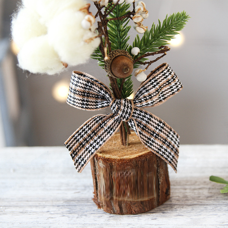 christmas tree 25cm Christmas Decorations Desktop Window Mini Christmas Tree Decoration Potted Festival Scene Decorative