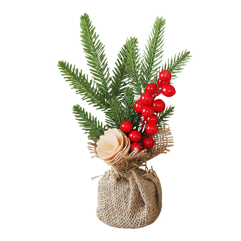 christmas tree 25cm Christmas Decorations Desktop Window Mini Christmas Tree Decoration Potted Festival Scene Decorative