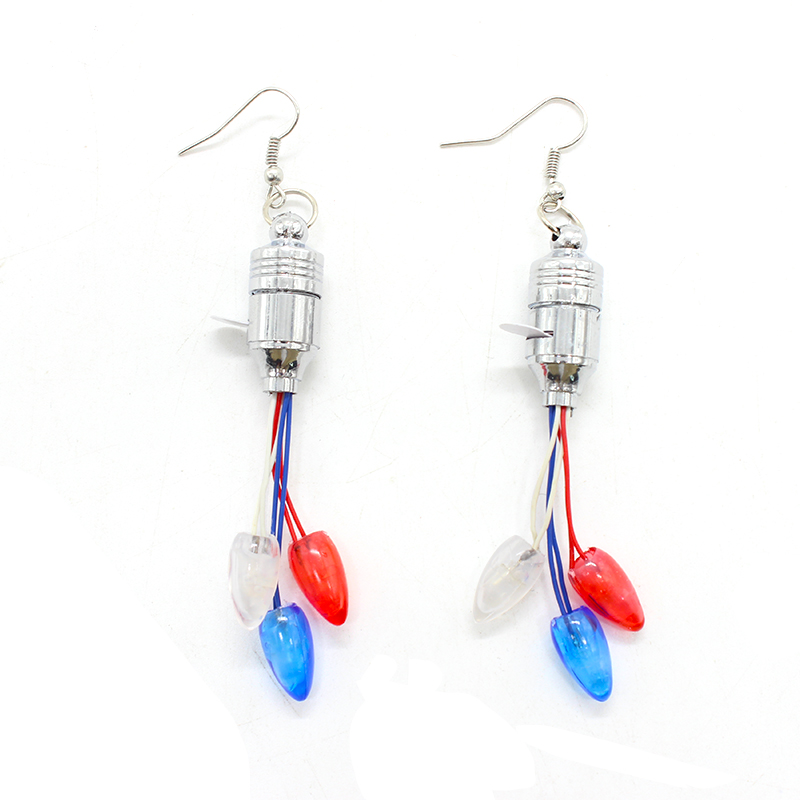 ZD Manufacturer Foreign Trade Popular Style LED Light-Emitting Earrings Knob Earrings Christmas Halloween Products Party Supplies ZD Manufacturer Foreign Trade Popular Style LED Light-Emitting Earrings Knob Earrings Christmas Halloween Products Party Supplies