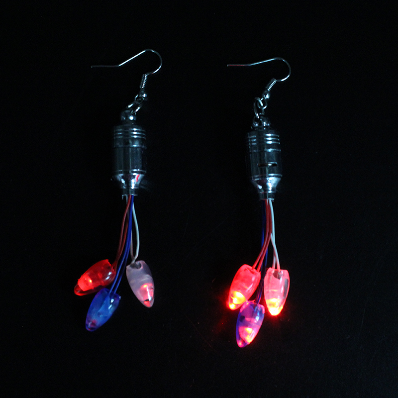 ZD Manufacturer Foreign Trade Popular Style LED Light-Emitting Earrings Knob Earrings Christmas Halloween Products Party Supplies ZD Manufacturer Foreign Trade Popular Style LED Light-Emitting Earrings Knob Earrings Christmas Halloween Products Party Supplies
