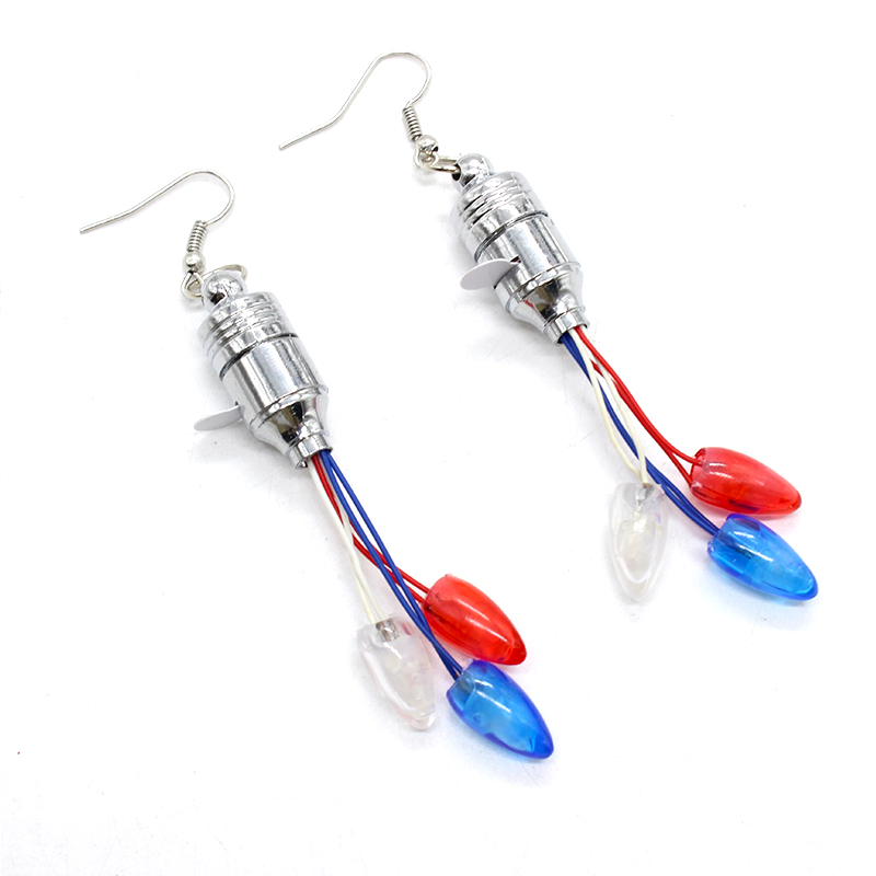 ZD Manufacturer Foreign Trade Popular Style LED Light-Emitting Earrings Knob Earrings Christmas Halloween Products Party Supplies ZD Manufacturer Foreign Trade Popular Style LED Light-Emitting Earrings Knob Earrings Christmas Halloween Products Party Supplies