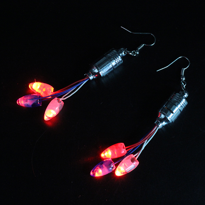 ZD Manufacturer Foreign Trade Popular Style LED Light-Emitting Earrings Knob Earrings Christmas Halloween Products Party Supplies ZD Manufacturer Foreign Trade Popular Style LED Light-Emitting Earrings Knob Earrings Christmas Halloween Products Party Supplies
