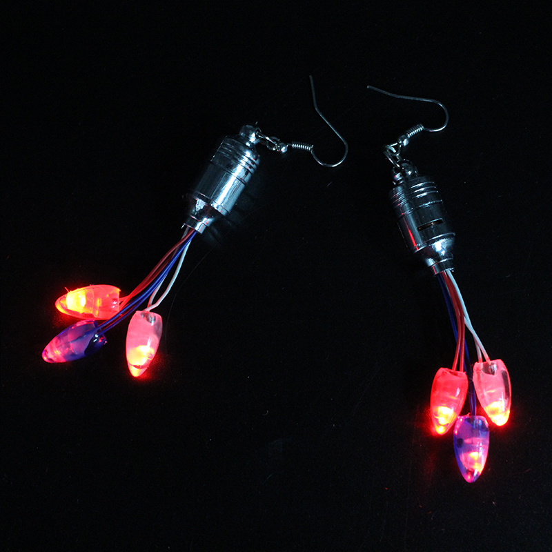 ZD Manufacturer Foreign Trade Popular Style LED Light-Emitting Earrings Knob Earrings Christmas Halloween Products Party Supplies ZD Manufacturer Foreign Trade Popular Style LED Light-Emitting Earrings Knob Earrings Christmas Halloween Products Party Supplies