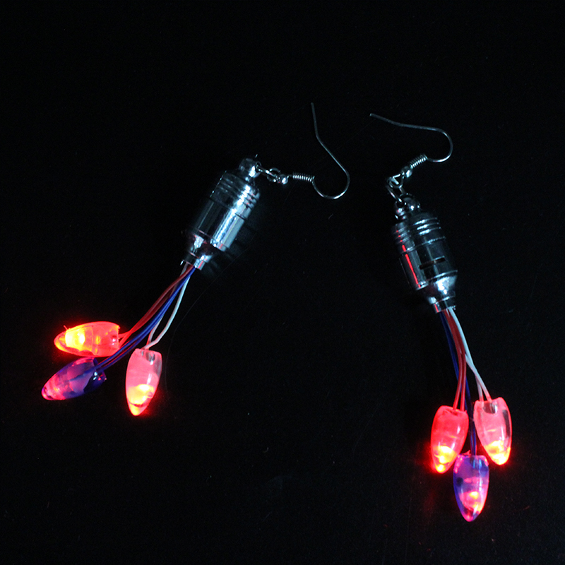 ZD Manufacturer Foreign Trade Popular Style LED Light-Emitting Earrings Knob Earrings Christmas Halloween Products Party Supplies ZD Manufacturer Foreign Trade Popular Style LED Light-Emitting Earrings Knob Earrings Christmas Halloween Products Party Supplies