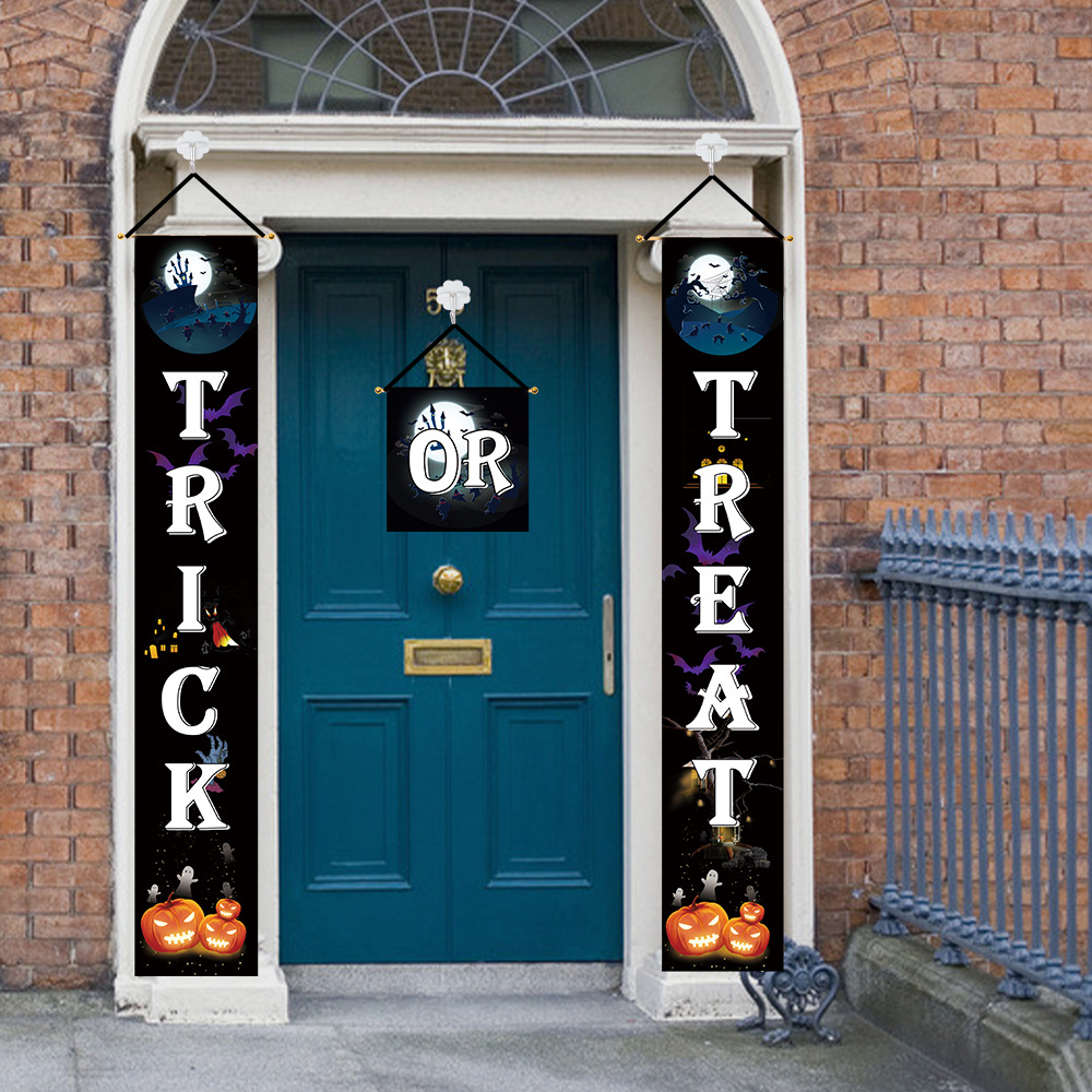 New Halloween decorations party door decorations scene layout supplies bar haunted house props pumpkin couplets New Halloween decorations party door decorations scene layout supplies bar haunted house props pumpkin couplets