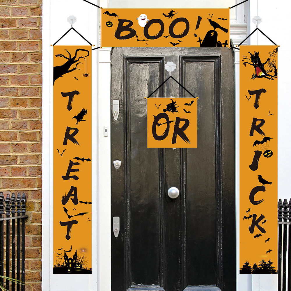 New Halloween decorations party door decorations scene layout supplies bar haunted house props pumpkin couplets New Halloween decorations party door decorations scene layout supplies bar haunted house props pumpkin couplets