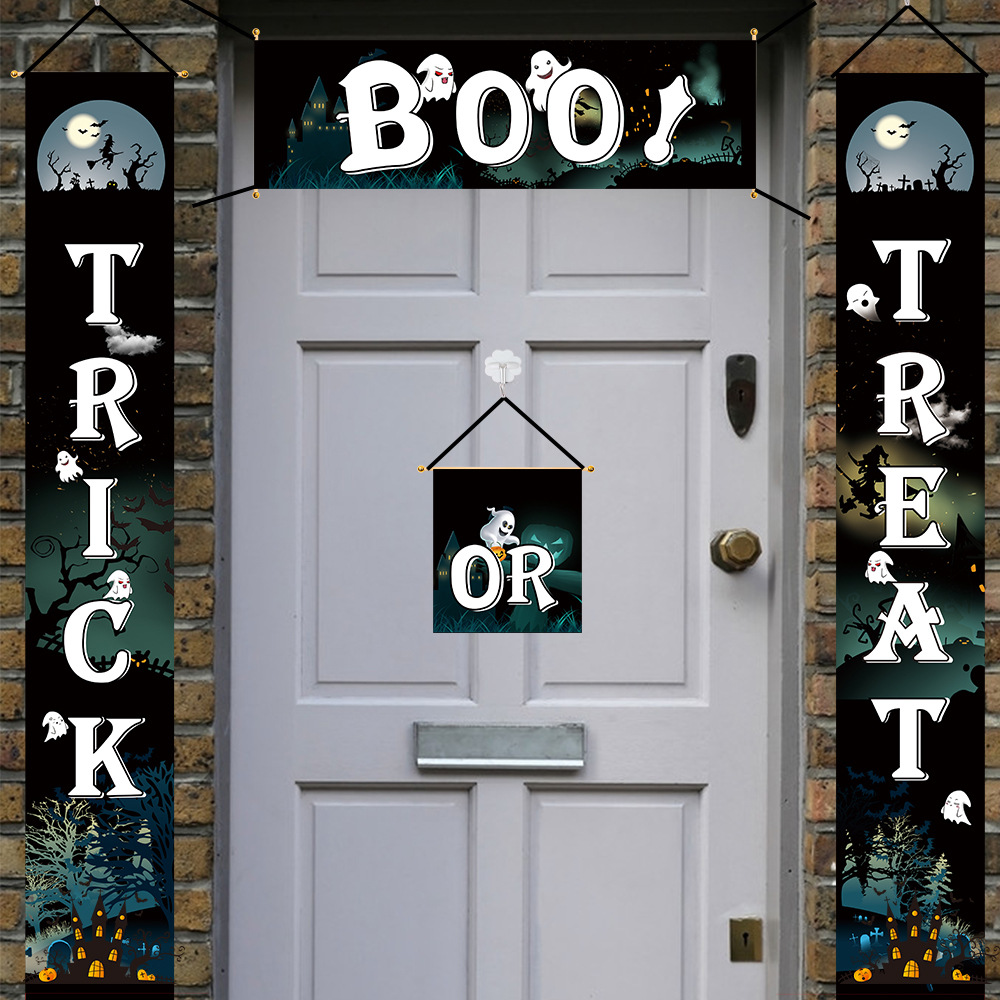 New Halloween decorations party door decorations scene layout supplies bar haunted house props pumpkin couplets New Halloween decorations party door decorations scene layout supplies bar haunted house props pumpkin couplets