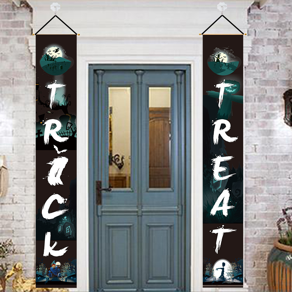 New Halloween decorations party door decorations scene layout supplies bar haunted house props pumpkin couplets New Halloween decorations party door decorations scene layout supplies bar haunted house props pumpkin couplets