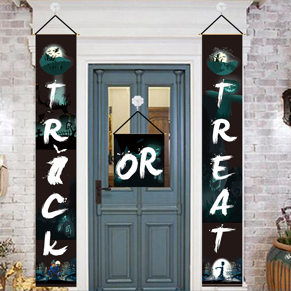 New Halloween decorations party door decorations scene layout supplies bar haunted house props pumpkin couplets New Halloween decorations party door decorations scene layout supplies bar haunted house props pumpkin couplets