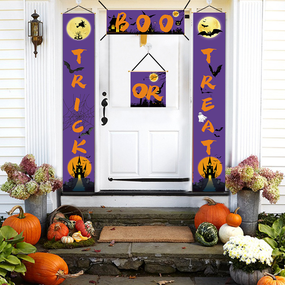 New Halloween decorations party door decorations scene layout supplies bar haunted house props pumpkin couplets New Halloween decorations party door decorations scene layout supplies bar haunted house props pumpkin couplets