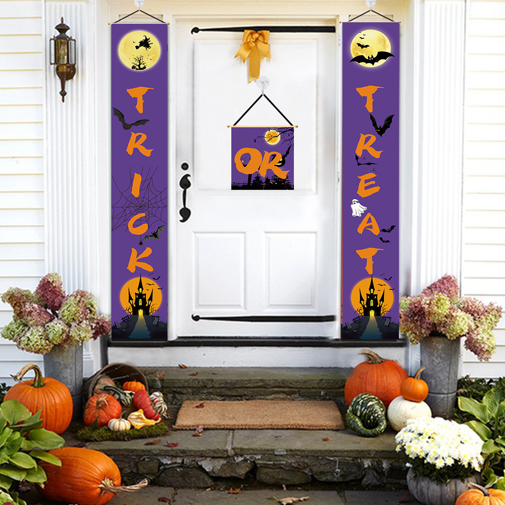New Halloween decorations party door decorations scene layout supplies bar haunted house props pumpkin couplets New Halloween decorations party door decorations scene layout supplies bar haunted house props pumpkin couplets