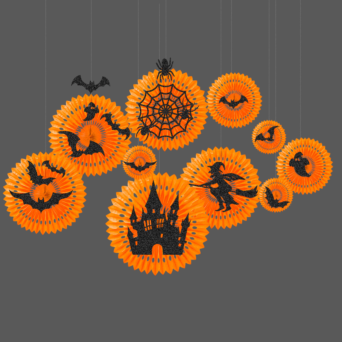 28 PCs Halloween Paper Fan Flower Bat Witch Hanging Decoration Honeycomb Hollow out Paper Flower Fan Snowflake Fan All Saints Party Supplies 28 PCs Halloween Paper Fan Flower Bat Witch Hanging Decoration Honeycomb Hollow out Paper Flower Fan Snowflake Fan All Saints Party Supplies