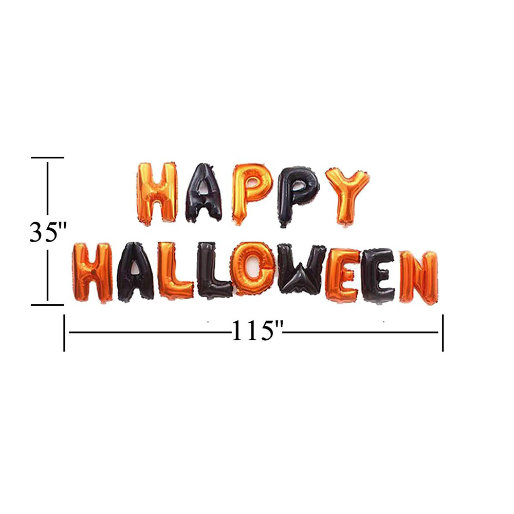 Amazon Halloween Balloon Package Pumpkin Bat Letter Hanging Flag Halloween Party Supplies Decoration