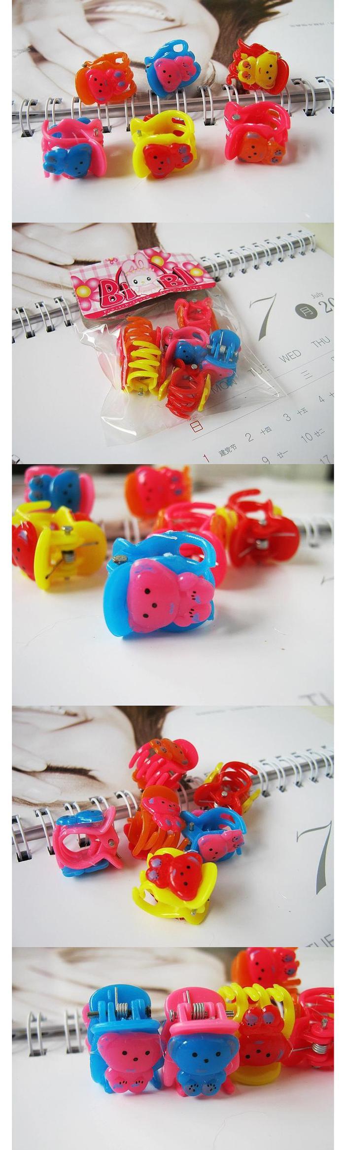 2 Yuan Headwear Wholesale Children's Plastic Trumpet Clip Hair Claw Hairpin Clip