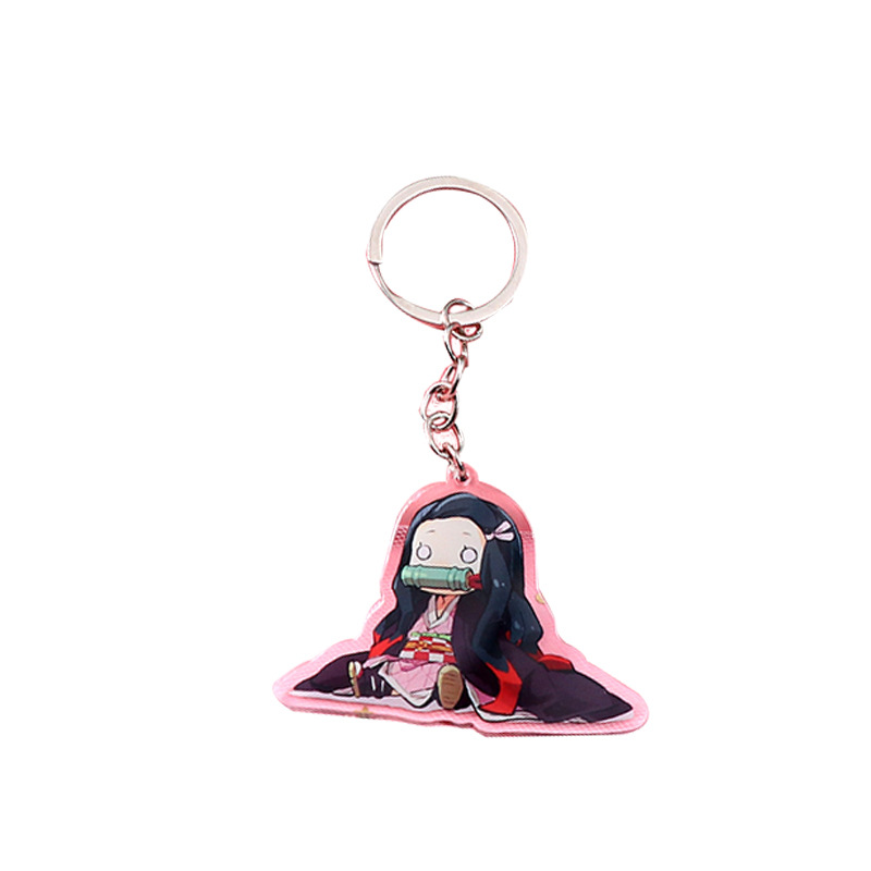Key buckle Two-Dimensional Acrylic Keychain Pendant Double-Sided Transparent Anime Student Jewelry DIY Keychain