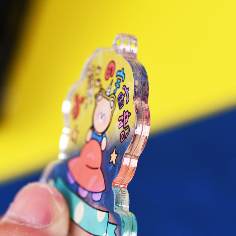 Acrylic Key Chain Customization Star Creative Advertising Key Chain DIY Cartoon Animation Pendant Keychain Customized