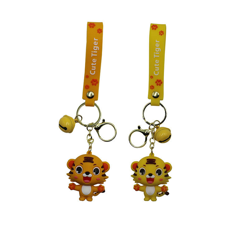 2022 Tiger Year Keychain Creative Car Handbag Pendant Cute Cartoon Tiger Ornaments and Accessories Gift Wholesale