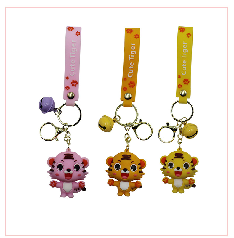 2022 Tiger Year Keychain Creative Car Handbag Pendant Cute Cartoon Tiger Ornaments and Accessories Gift Wholesale 2022 Tiger Year Keychain Creative Car Handbag Pendant Cute Cartoon Tiger Ornaments and Accessories Gift Wholesale