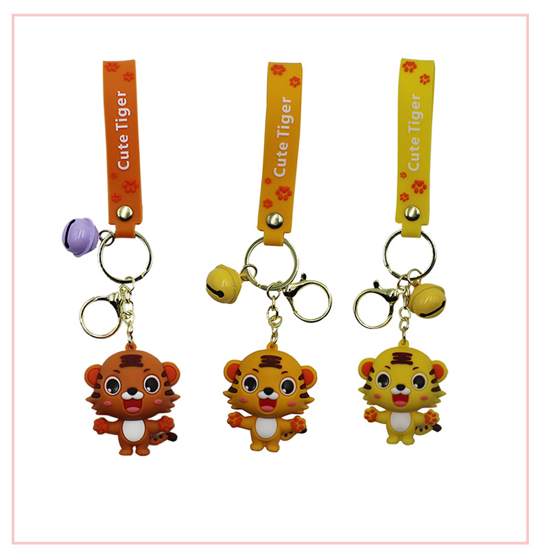 2022 Tiger Year Keychain Creative Car Handbag Pendant Cute Cartoon Tiger Ornaments and Accessories Gift Wholesale 2022 Tiger Year Keychain Creative Car Handbag Pendant Cute Cartoon Tiger Ornaments and Accessories Gift Wholesale