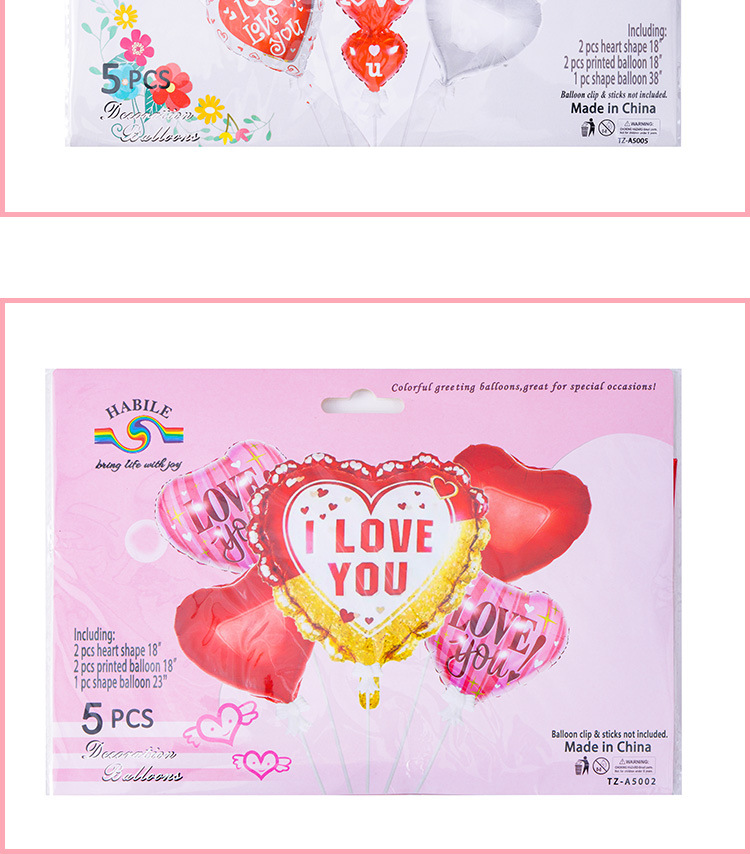 Amazon Valentine's Day ILOVEYOU Aluminum Foil Balloon Set Qixi Wedding Party Decoration Layout Supplies in Stock