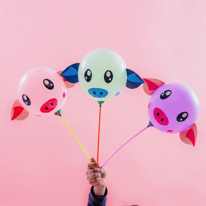 New Children's Luminous Net Red Balloon Transparent Pig Bounce Ball WeChat Push Activity Scan Code Small Gift New Children's Luminous Net Red Balloon Transparent Pig Bounce Ball WeChat Push Activity Scan Code Small Gift