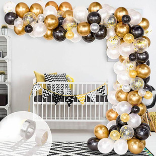 Cross-Border Hot Sale Macaron Pink Balloon Set Baby Ins Style Birthday Wedding Room Party Decoration 117pcs