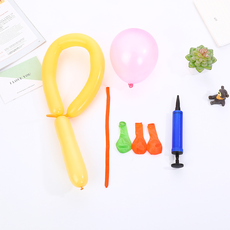 Factory Direct Sales Super Value Magic Balloon Small Balloon Inflator Suit 2 Yuan Store Supply Running Products