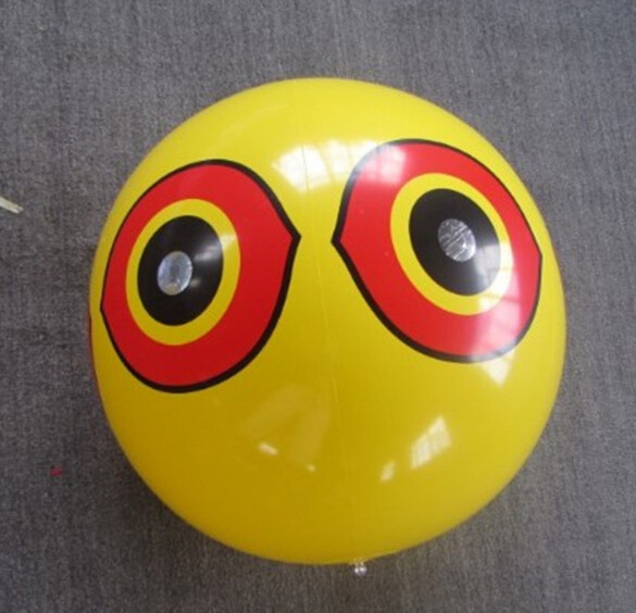 PVC inflatable Beach ball Children's Fitness toy emoticons Balloon Advertising Promotes big eye bird repellent ball