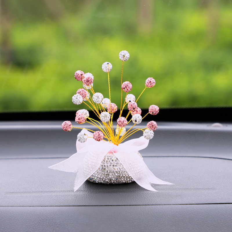 Diamond-Embedded Confession Balloon Car Perfume Bottle Goddess Style Car Decoration Center Console Decoration Starry Sky