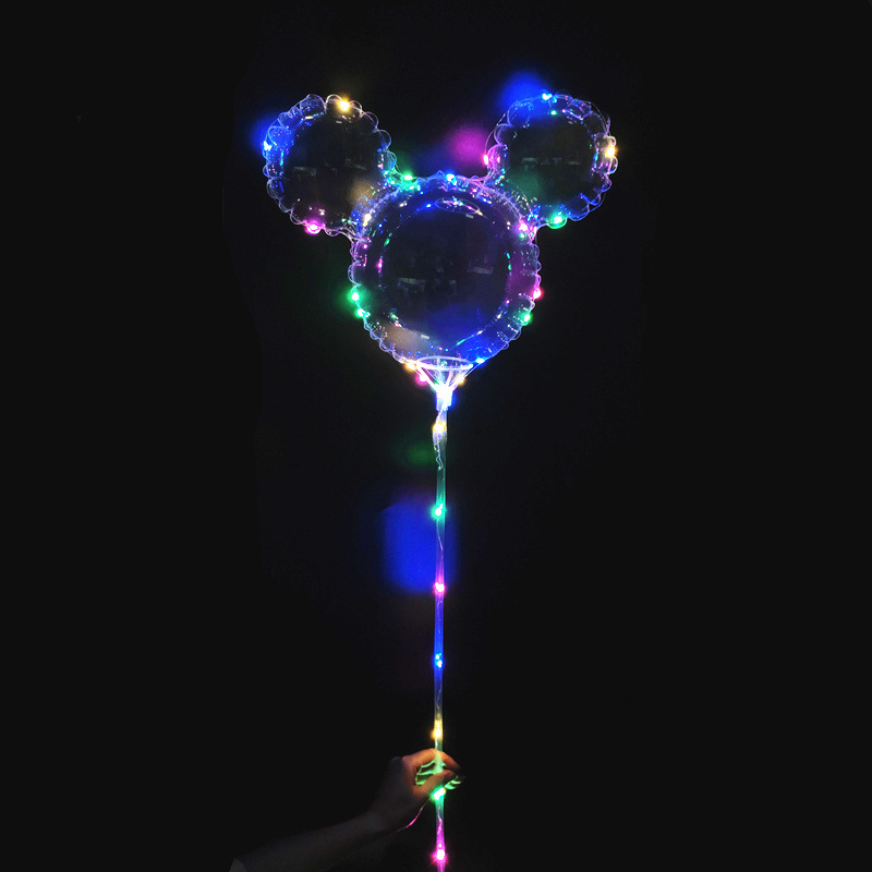 New Online Red Balloon 20-Inch round Bounce Ball Luminous Balloon Portable Flash LED Luminous Ball Factory Wholesale