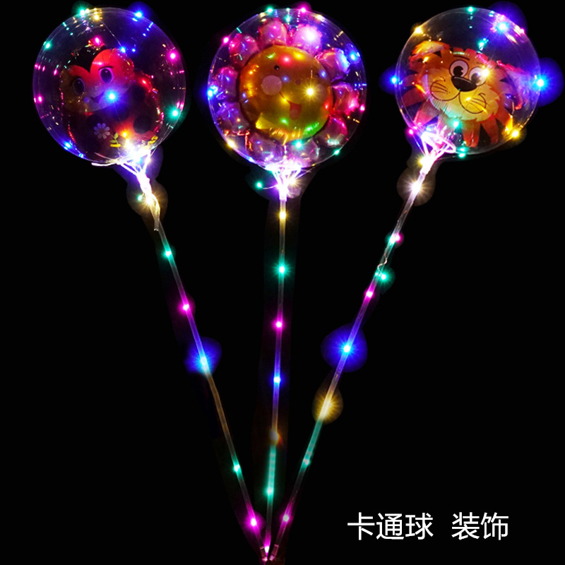 New Online Red Balloon 20-Inch round Bounce Ball Luminous Balloon Portable Flash LED Luminous Ball Factory Wholesale