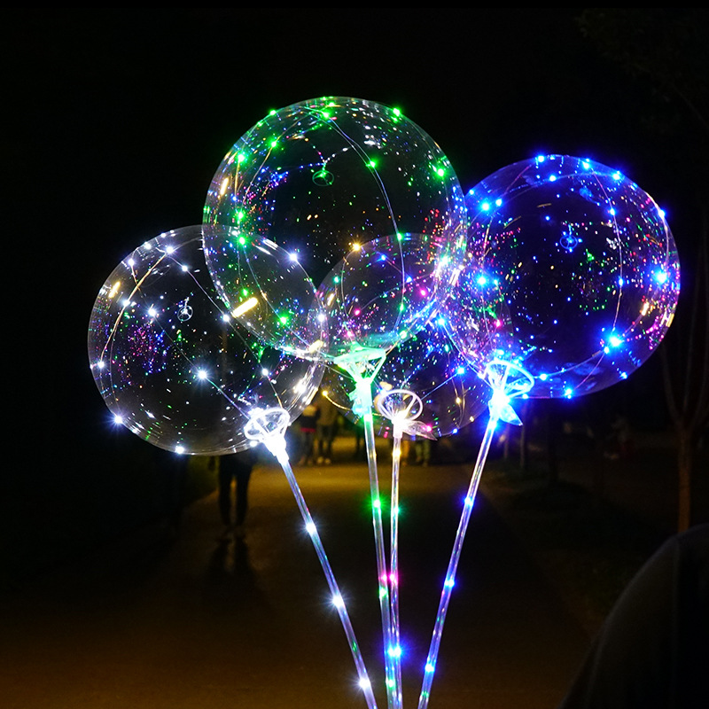 New Online Red Balloon 20-Inch round Bounce Ball Luminous Balloon Portable Flash LED Luminous Ball Factory Wholesale